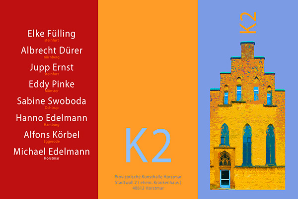 Ausstellungsflyer für die Ausstellung K2 im Alten Krankenhaus Horstmar