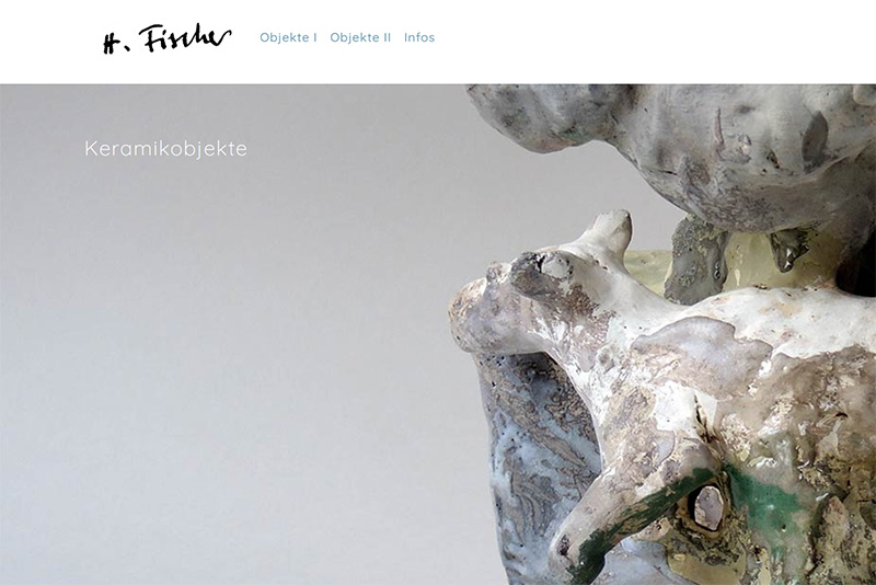 Startseite der homepage von Hans Fischer, Keramiker aus Passau